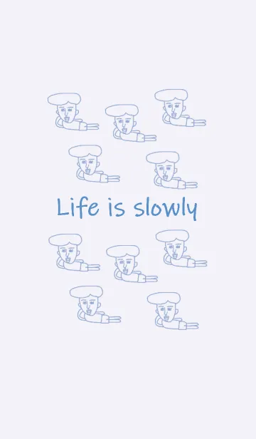 [LINE着せ替え] a life is slowly=blue=の画像1