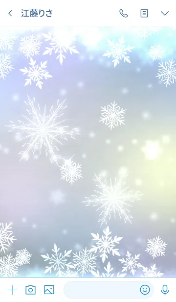 [LINE着せ替え] Snow Flake Winter Themeの画像3