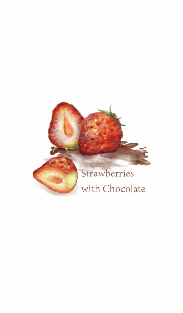 [LINE着せ替え] Strawberries with Chocolateの画像1