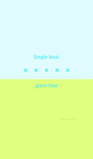 [LINE着せ替え] Simple basic グリーン ブルー ライトの画像1