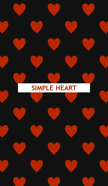 [LINE着せ替え] SIMPLE HEART -black＆red-の画像1