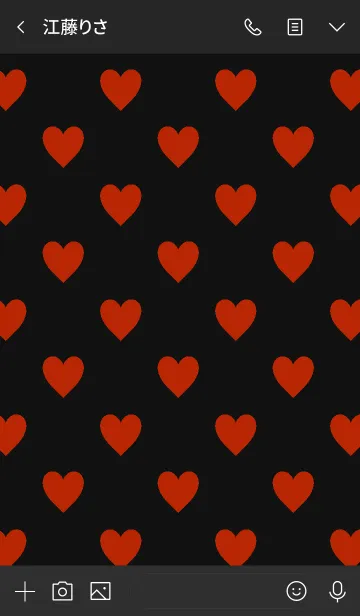 [LINE着せ替え] SIMPLE HEART -black＆red-の画像3