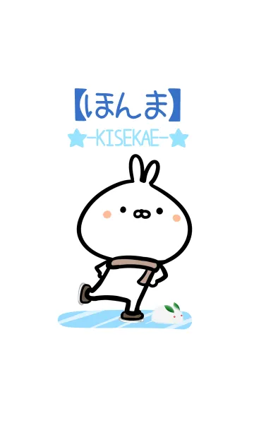 [LINE着せ替え] 【ほんま】ゆるかわウサギ・ふゆの画像1