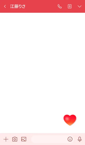 [LINE着せ替え] アップルレッド♡ホワイトの画像3