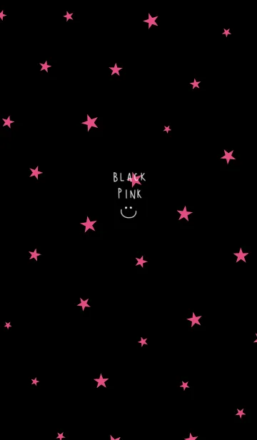 [LINE着せ替え] ブラックとピンク。星。の画像1