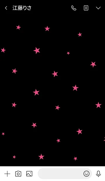 [LINE着せ替え] ブラックとピンク。星。の画像3