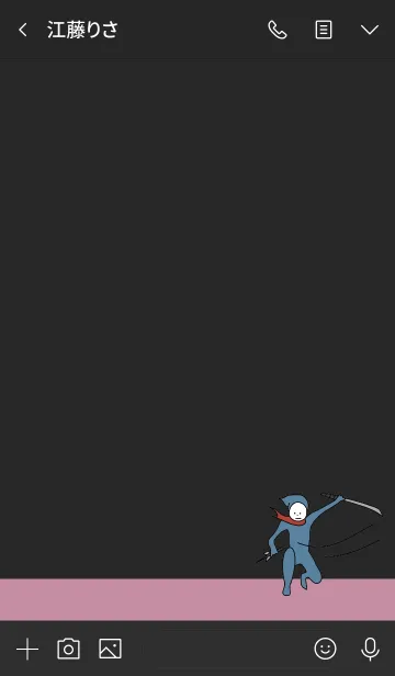 [LINE着せ替え] 黒とピンク : NINJA BALLOON 02の画像3