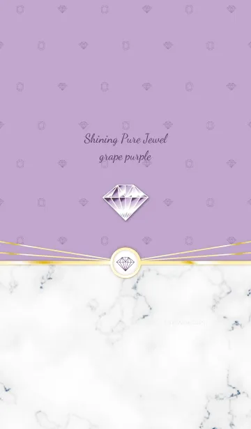 [LINE着せ替え] Shining Pure Jewel grape purpleの画像1