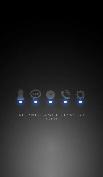 [LINE着せ替え] NIGHT BLUE BLACK LIGHT ICON THEMEの画像1