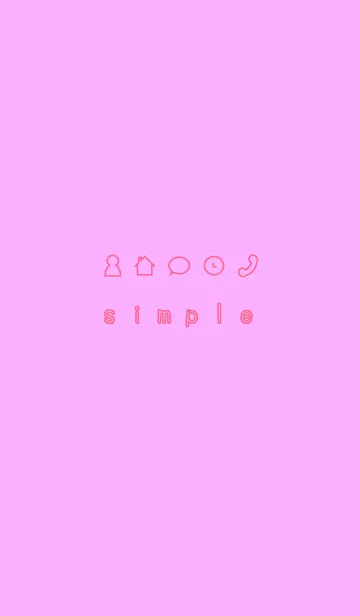 [LINE着せ替え] simple line(pink1)の画像1