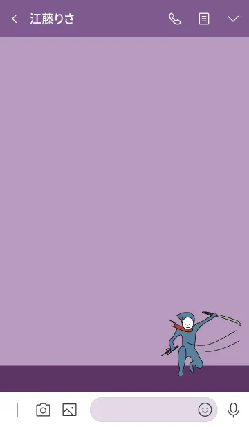 [LINE着せ替え] 紫 : NINJA BALLOON 02の画像3