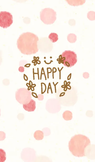 [LINE着せ替え] 水彩水玉5-スマイル11-の画像1