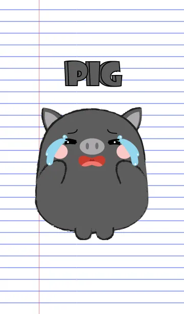 [LINE着せ替え] Cute Fat Black Pig (jp)の画像1