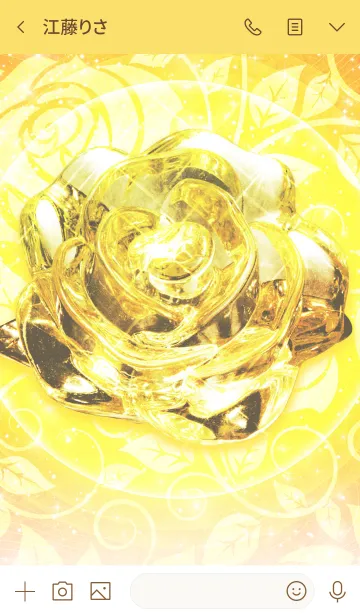 [LINE着せ替え] あなたを大金持ちに導くゴールドの薔薇の画像3