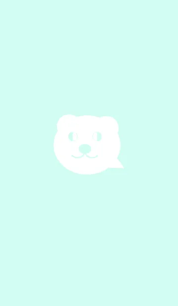 [LINE着せ替え] simple bear(white1)の画像1