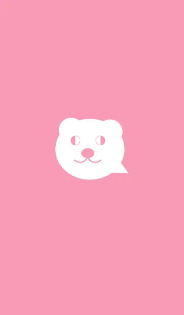 [LINE着せ替え] simple bear(pink2)の画像1