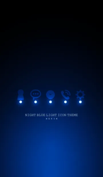 [LINE着せ替え] NIGHT BLUE LIGHT ICON THEMEの画像1