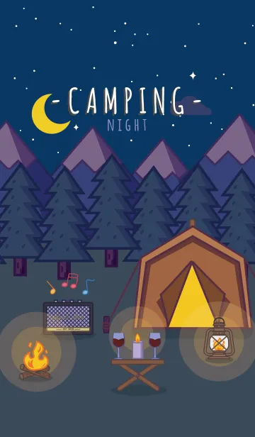 [LINE着せ替え] -CAMPING- NIGHT Jの画像1