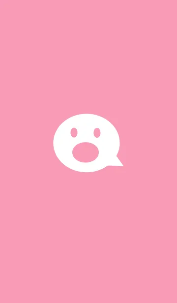 [LINE着せ替え] simple bubble face(pink2)の画像1