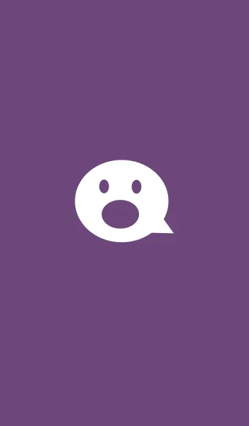 [LINE着せ替え] simple bubble face(purple3)の画像1