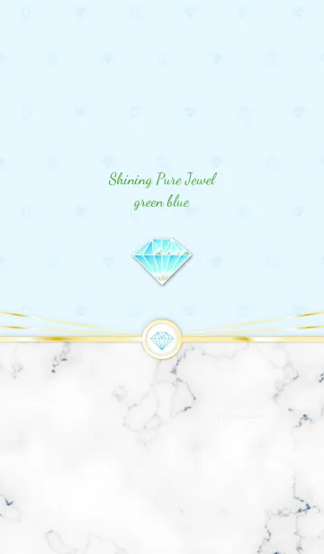 [LINE着せ替え] Shining Pure Jewel green blueの画像1