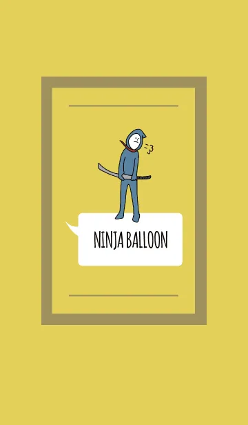 [LINE着せ替え] ゴールド : NINJA BALLOON 03の画像1