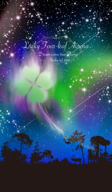 [LINE着せ替え] 運気上昇の着替え Lucky Four-leaf Auroraの画像1
