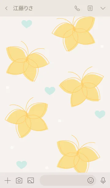 [LINE着せ替え] Cute butterflies 19 :)の画像3