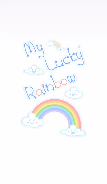 [LINE着せ替え] My Lucky Rainbow 2！ (Violet V.2)の画像1