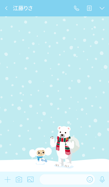 白いチェブラーシカ Snowのline着せ替え 画像 情報など