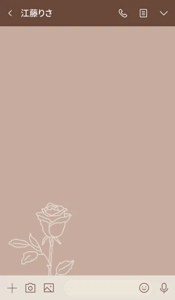 [LINE着せ替え] #flower* rose (brown)の画像3