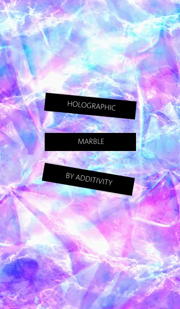 [LINE着せ替え] HOLOGRAPHIC MARBLE #001 (BLACK)の画像1