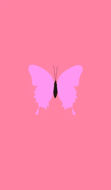 [LINE着せ替え] simple butterfly(pink2)の画像1