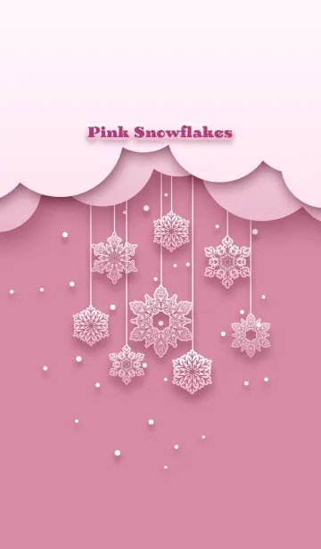 [LINE着せ替え] Pink Snowflakes Theme jpの画像1