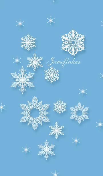 [LINE着せ替え] White Snowflakes Theme jpの画像1