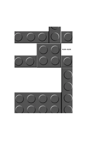 [LINE着せ替え] ブロック×ブロック グレーの画像1
