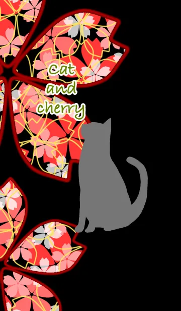 [LINE着せ替え] 猫と桜。の画像1