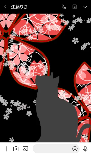[LINE着せ替え] 猫と桜。の画像3