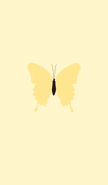 [LINE着せ替え] simple butterfly(yellow1)の画像1