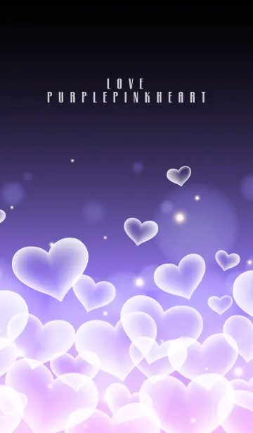 [LINE着せ替え] LOVE PURPLE PINK HEART 2の画像1