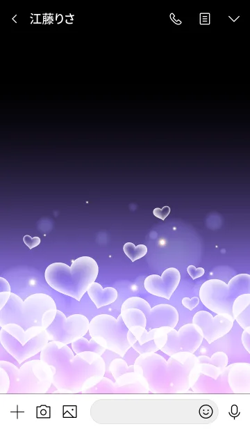 [LINE着せ替え] LOVE PURPLE PINK HEART 2の画像3