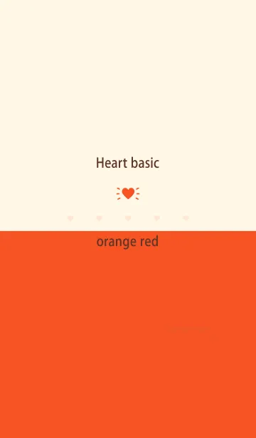 [LINE着せ替え] Heart basic オレンジ レッドの画像1