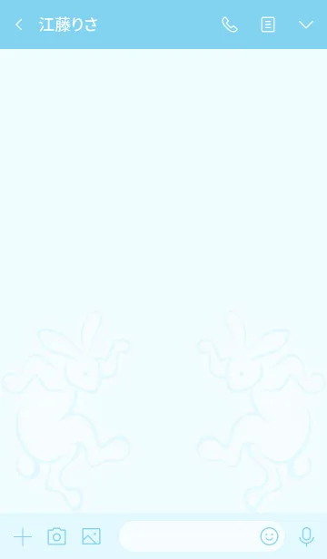 [LINE着せ替え] 鳥獣戯画 [うさぎ] ブルーマニア No.148の画像3