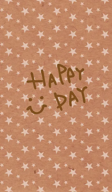 [LINE着せ替え] クラフト紙白星 スマイル5の画像1