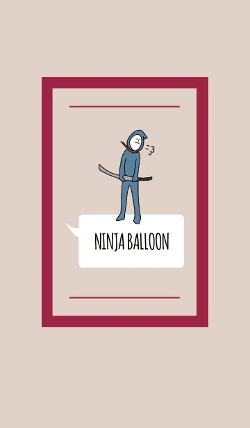 [LINE着せ替え] ボルドー : NINJA BALLOON 03の画像1