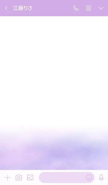 [LINE着せ替え] 水彩シンプル：紫ピンクの画像3