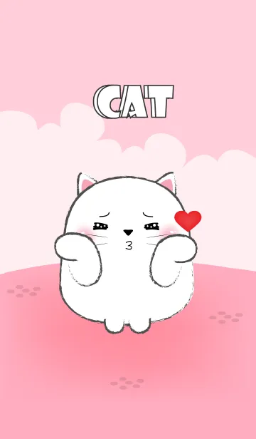 [LINE着せ替え] Love You White Cat (jp)の画像1