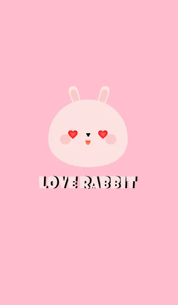 [LINE着せ替え] Simple Lover Pink Rabbit Theme (jp)の画像1