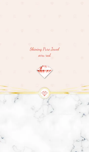 [LINE着せ替え] Shining Pure Jewel ecru redの画像1