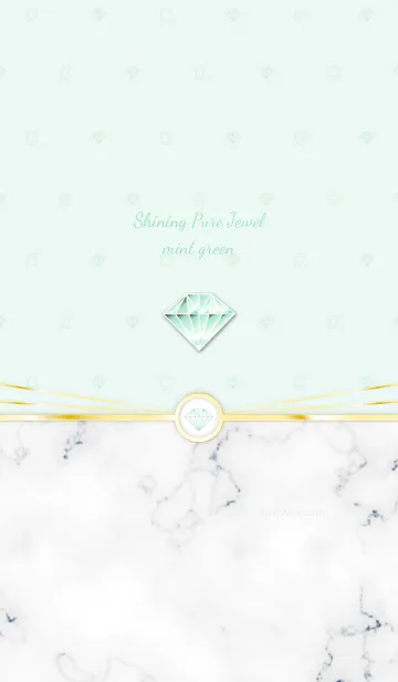 [LINE着せ替え] Shining Pure Jewel mint greenの画像1